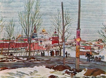 コンスタンチン・フョードロヴィッチ・ユオン Painting - トロイツェ・セルギエフ修道院の行進 1910年 コンスタンチン・ユオン